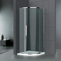 Frameless Sliding Shower Enclosure for Bathroom, Single Shower Door, Obscure Glass, 10 mm 1