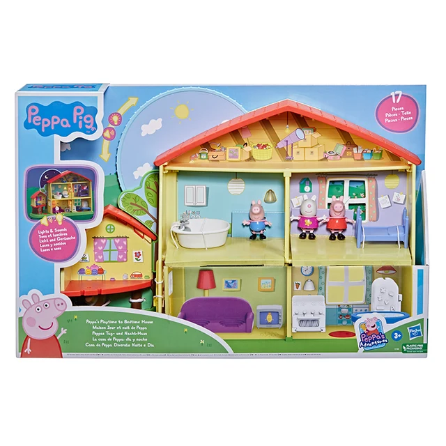 Hasbro Peppa Pig Peppa's Ultimate Play Center Playset Playtime To Bedtime House Kids Only Clubhouse Toy for Children Gift 5