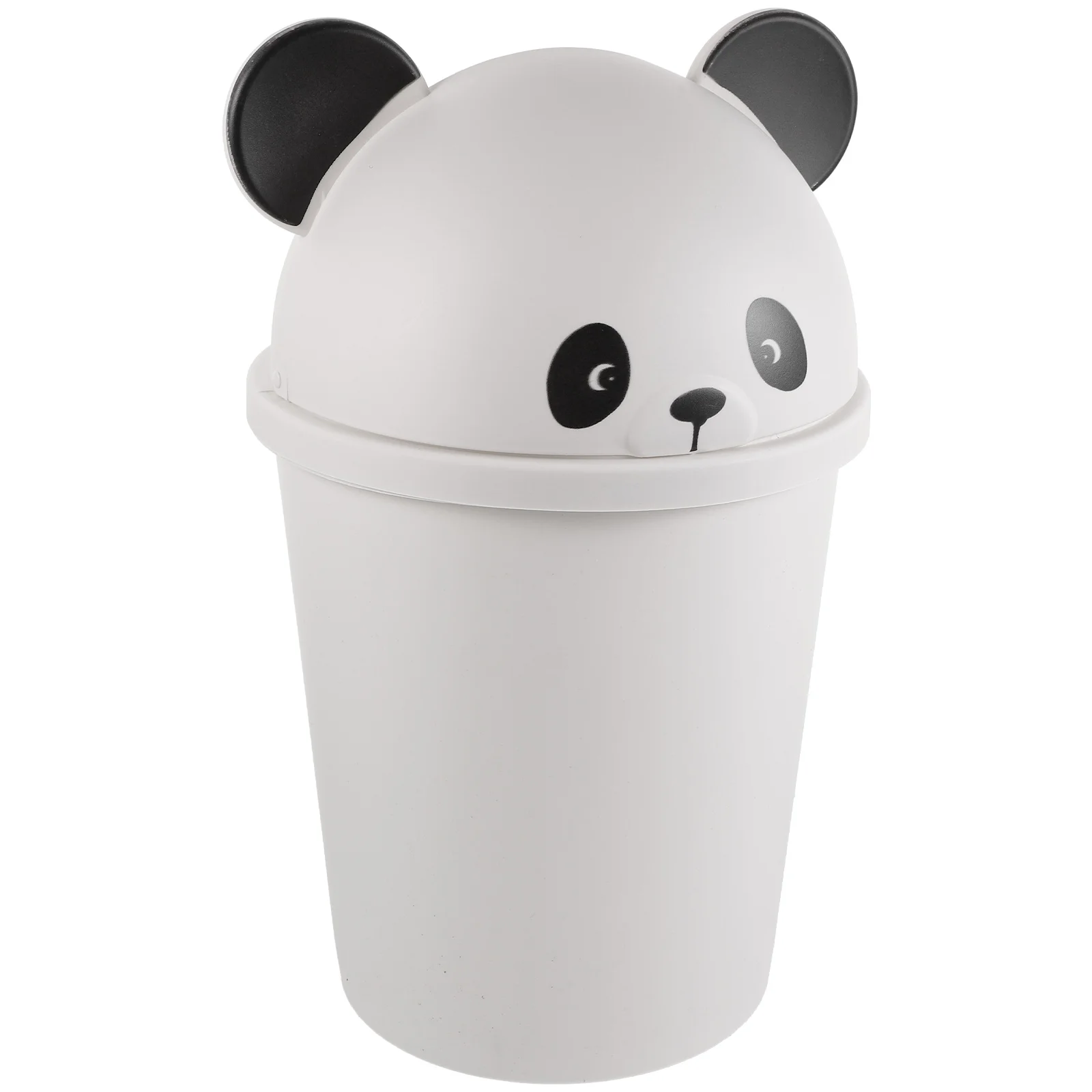 

Panda Trash Can Outdoor with Lid Bin Bathroom Garbage Office Plastic Dustbins Lids for outside