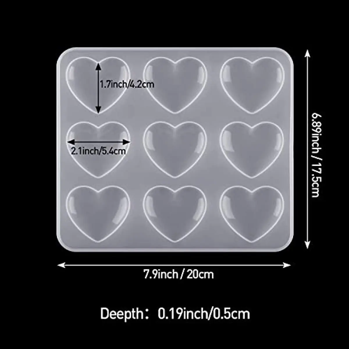 1pc Heart Shape Silicone Molds Resin Epoxy Casting Mold Jewelry Making  Supplies