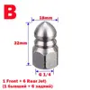 Stainless Steel Sewer Drain Pipe Jetter Cleaning Nozzle For G 1/4 High Pressure Washer Hose 6