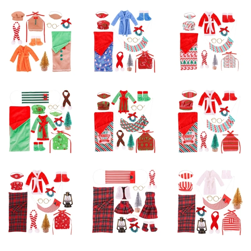 

Christmas Elf Clothes Cook Hat Costume Accessories Birthday Gifts