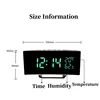 Curved Screen Digital Alarm Clock withTemperature & Humidity 6