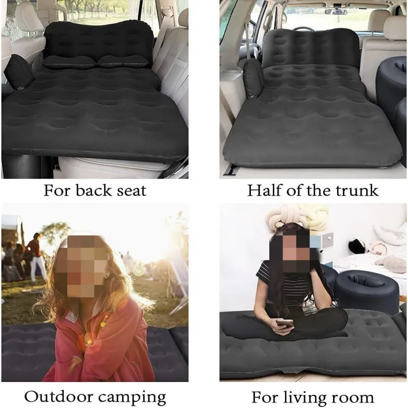 Car Inflatable Bed Fast And Automatic Inflating Universal SUV Extended Air Couch with Two Air Pillow