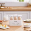 6 Eggs Boiler Steamer Automatic Egg Cooker Breakfast Machine Egg Custard Steaming Cooker Food Warmer with Appointment 220V 3