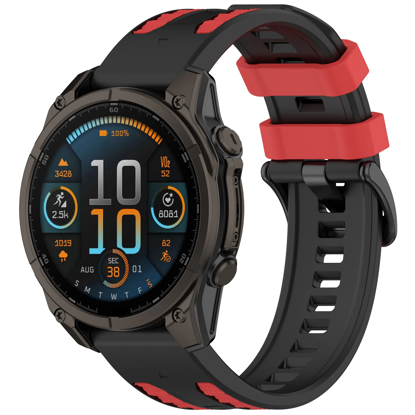 Sport Silicone Band: Quick Fit Adjustable Strap in 22mm & 26mm Sizes