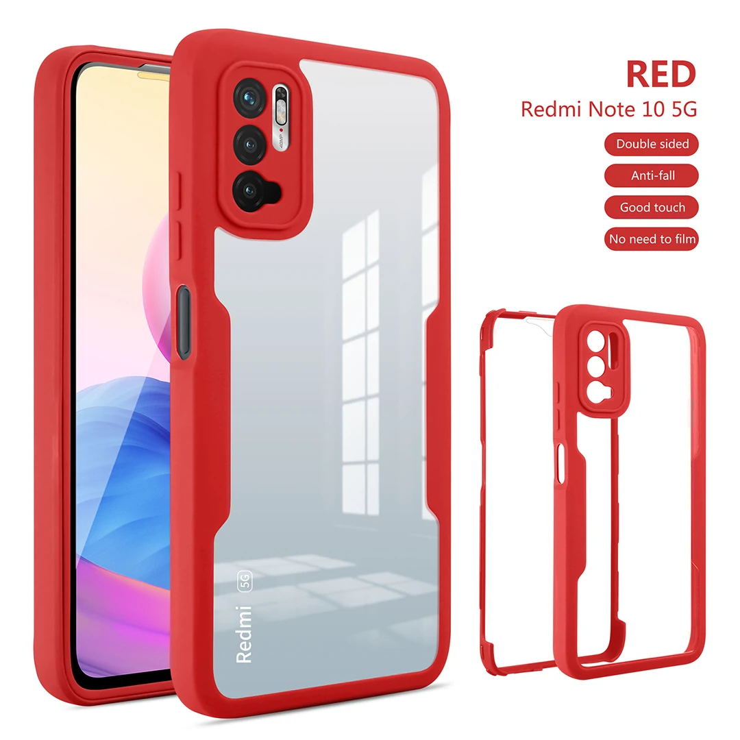 For Xiaomi Redmi Note 10 11 9S Pro 10C 12C Mi 13 12T 12 11T POCO M4 X3 Case 360 Degree Full Protect Liquid_voghion.com
