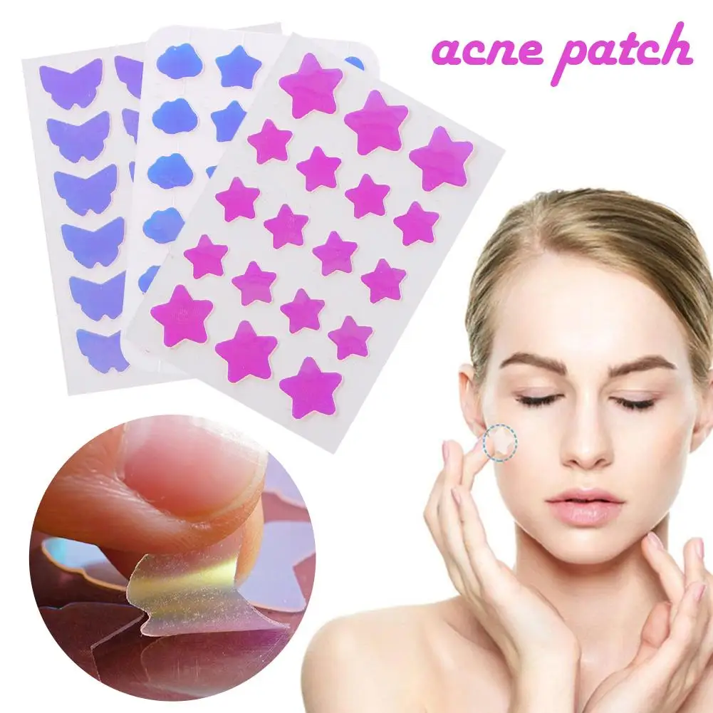 New Star Pimple Patch Stickers Dazzling Colorful Face Care Care Beauty Removal Spot Concealer Sticker Face Acne Tool Makeup T4X5