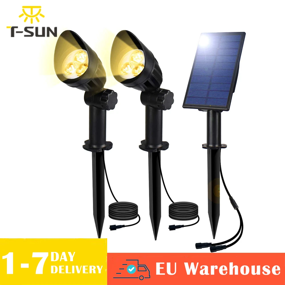 indoor solar lights T-SUN Solar Garden Light 3000K/6000K IP65 Solar Power Light Outdoor Solar Lamp Solar Wall Light For Garden Decor Solar Spotlight solar garden lights