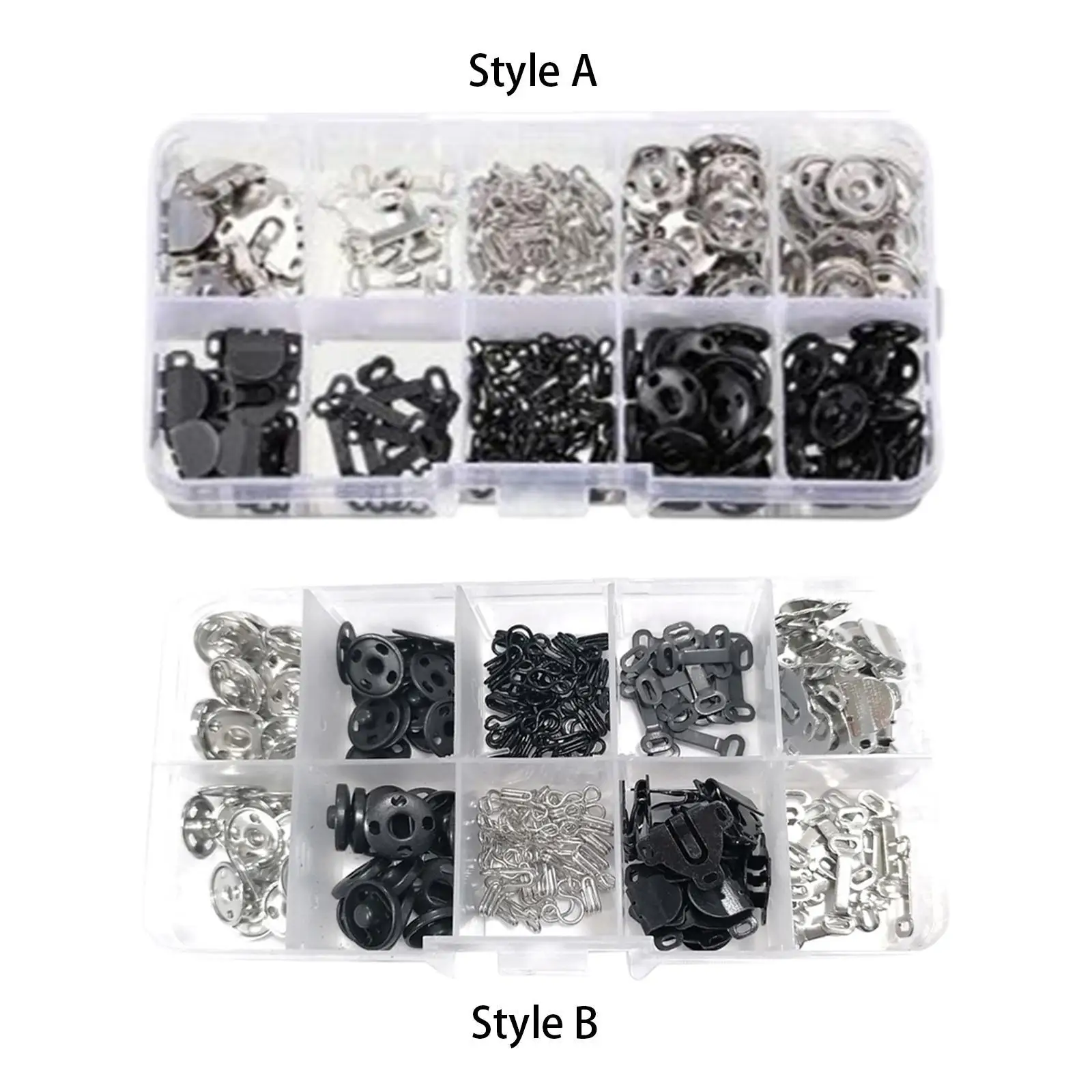 Sewing Hooks and Eyes Set Sturdy with Storage Box Easy to Apply Metal DIY Crafting for Skirt Collar Bra Repair Repair Jacket