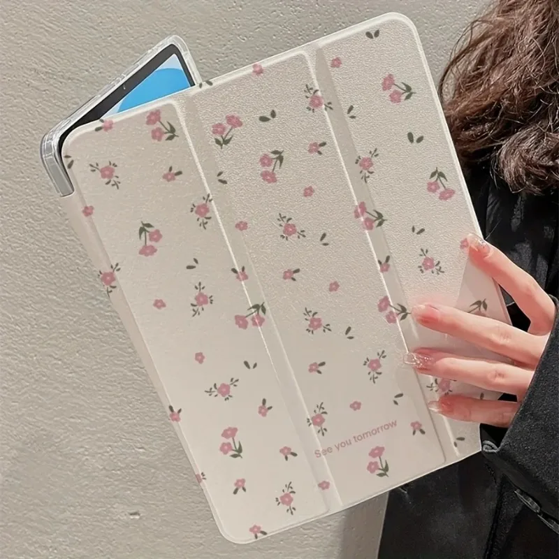 Floral Pattern Flip Smart Cover