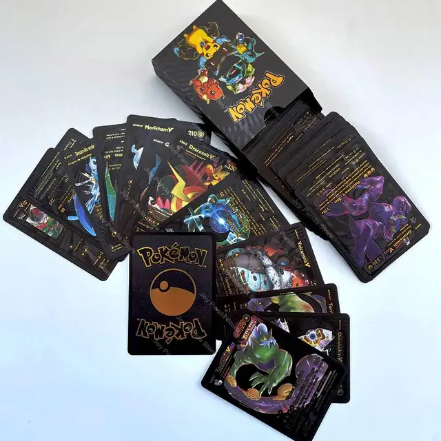 New 11-55pcs Pokemon Cards Gold Silver Vmax GX Card Charizard Pikachu Rare Collection Battle Trainer Card Box Child Toy Gift Hot 1