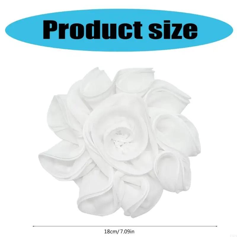 P88B Large Rose Flower Brooches Light Weight Flower Brooch Ceremony Clothes Accessory
