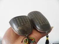 Collections chinese handwork carved belle & lotus bronze glasses case old box 2
