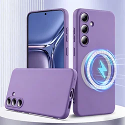Premium Liquid Silicone Magsafe Phone Case Back Cover - Galaxy A57 5G (PURPLE)