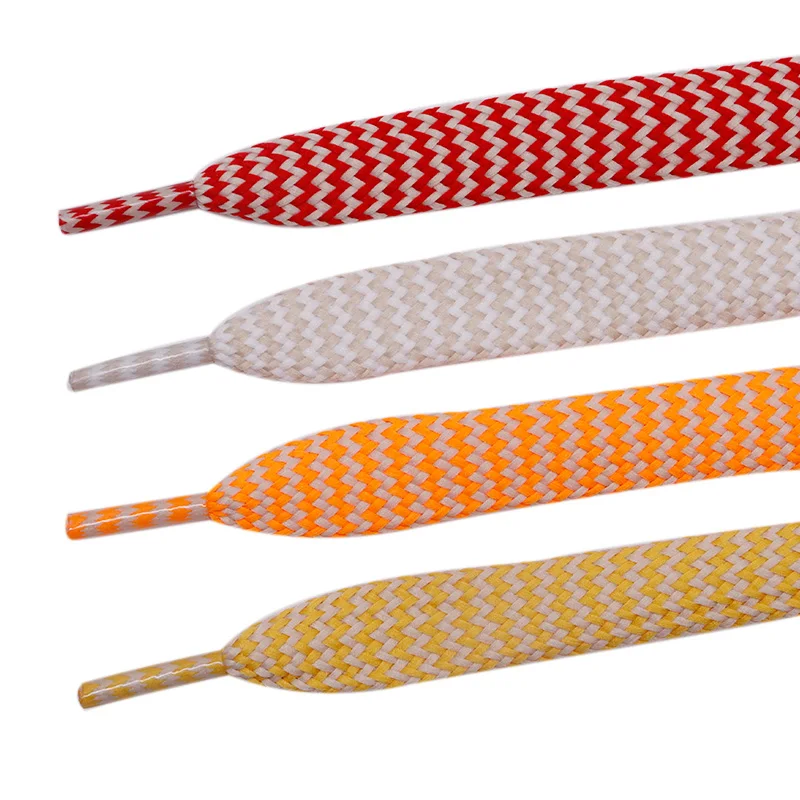 Weiou Lacet Clothing 18MM Machine Weaving Tape Solid Fatlace With Light Apricot Color Mixed Cordon 0.7