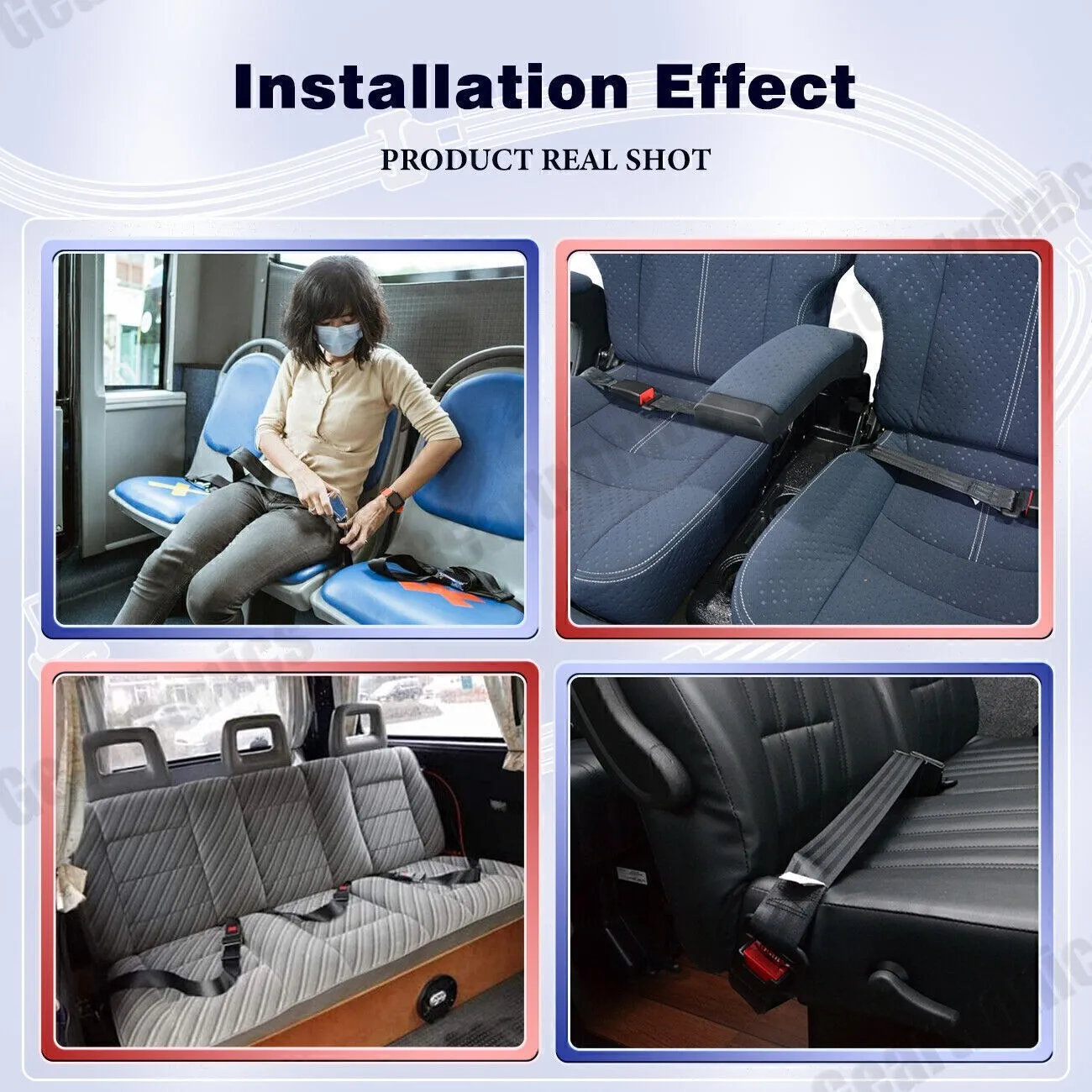 Extra Long 2 Point Lap Seat Belt For Motorhome Adjustable Safety Strap Black New: 3 - 5 Days Free Delivery Only UK