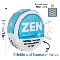 Zen Pupper Deckies Parody Dog Toy - Plush Squeaky and Crinkle Funny Dog Toy - Drool Mint 2