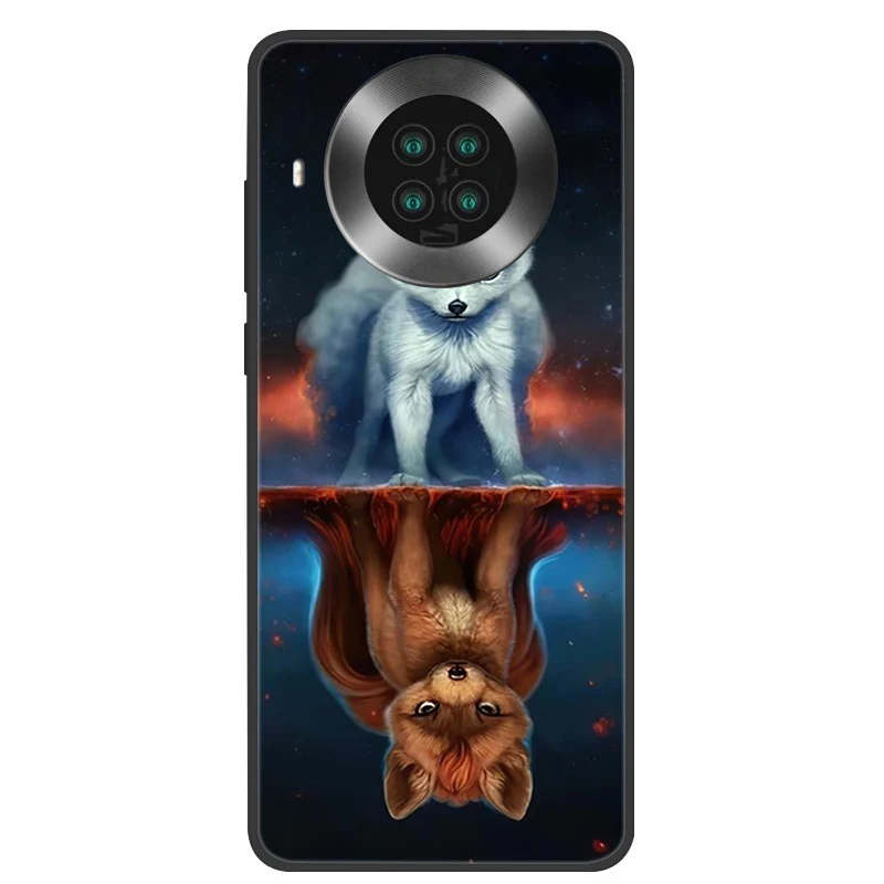 Silicone Cat Painted Soft Black Cover - Protective TPU Case