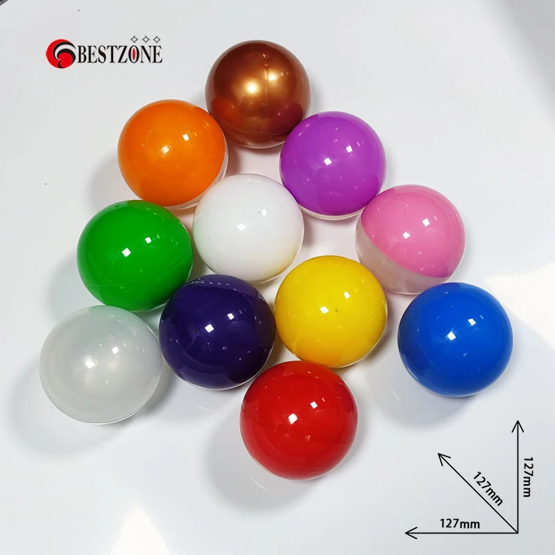 20Pcs 5Inch 127mm Big Colorful Plastic PP Surprise Ball Toy Capsule Packing Package Empty Container Can Open For Vending Machine 3