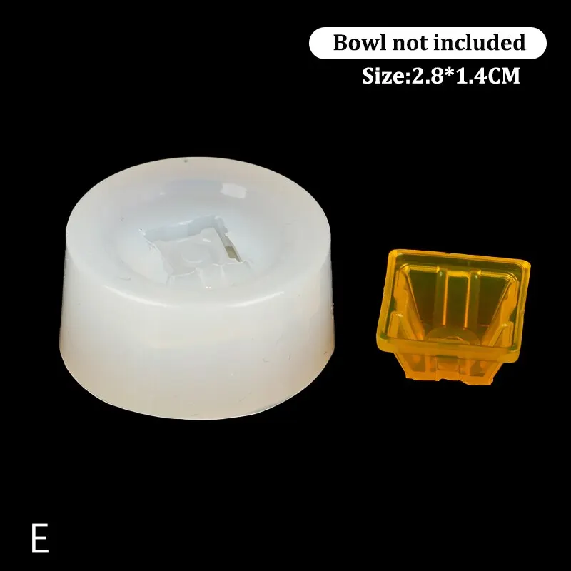 Mini Mold 1:12 Dollhouse Miniature Bowl Dish Plate Tableware DIY Drop UV Glue Silicone Mold Doll House Home Decor(Only Mold)