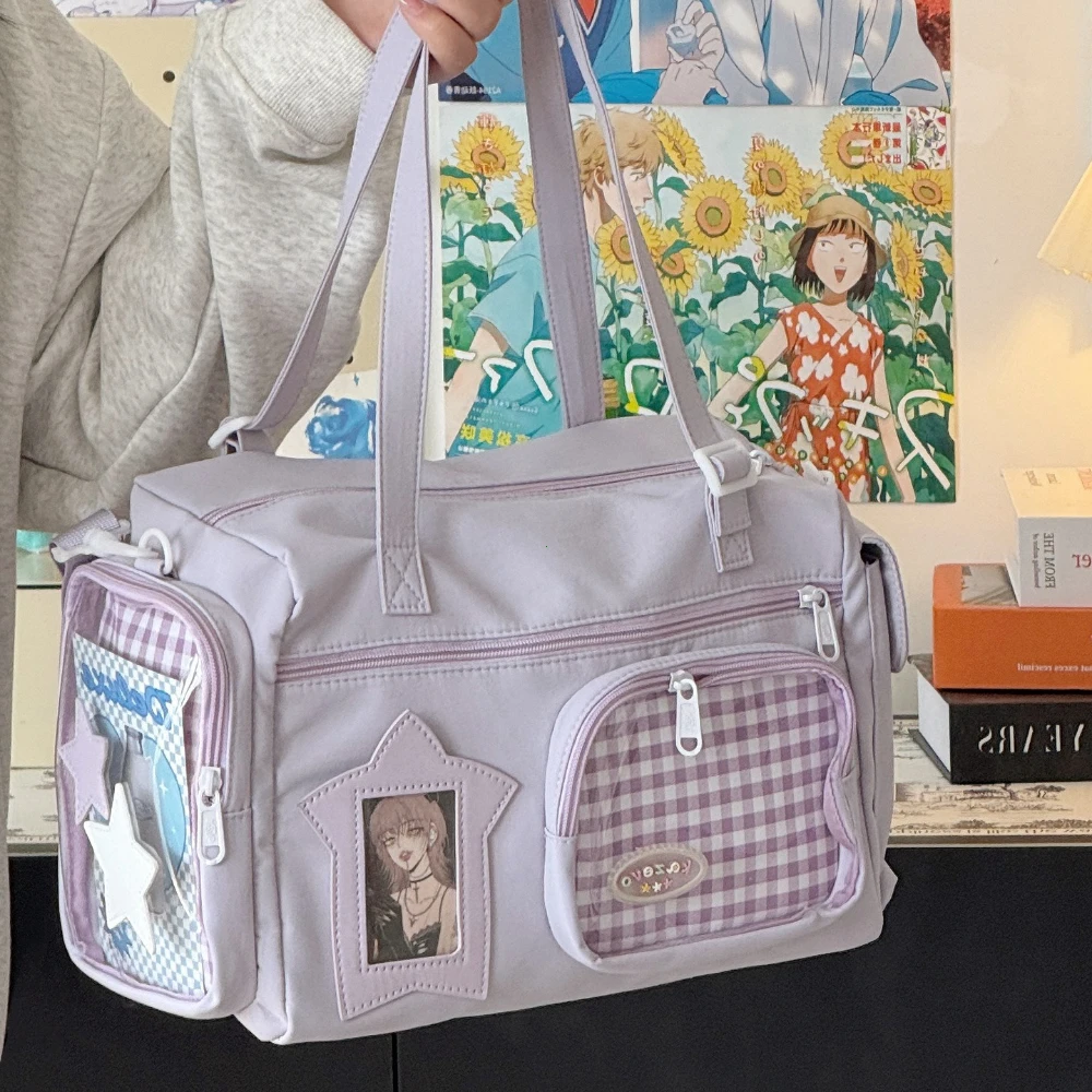 New Cute Hand-held Shoulder Japanese Ins Crossbody Large Capacity Versatile Travel Bag For Girl Kawaii Ulzzang Ita Сумка_voghion.com