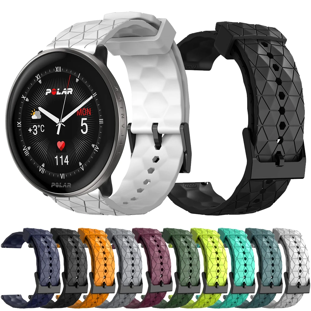 Bracciale In Silicone Da 20Mm 22Mm Per Polar Ignite 3/Ignite/2 Smart Watch Band Per Polar Unite/Pacer/Vantage V3 M2 M Soft Strap Correa