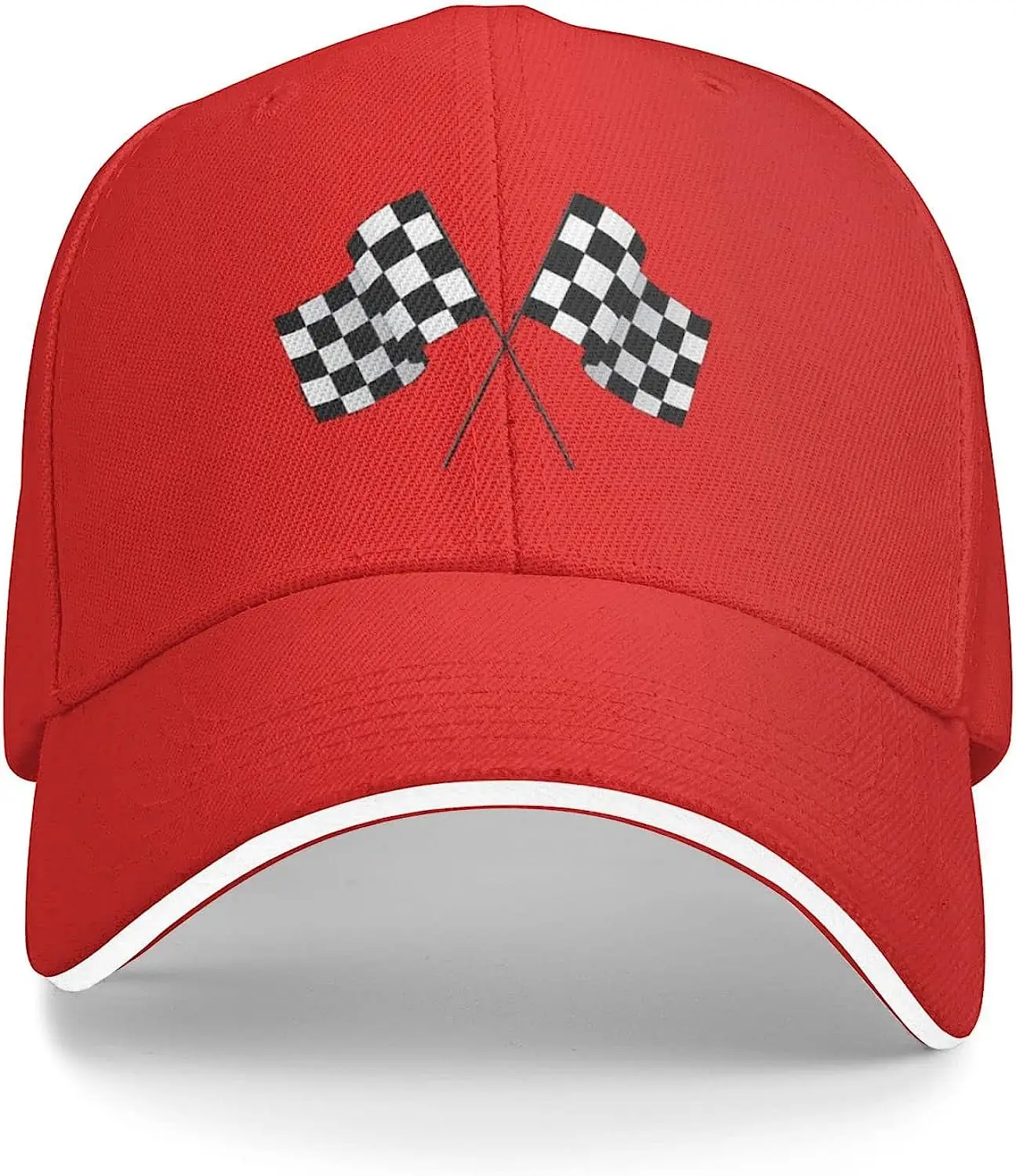 

Men's Baseball Caps Checkered Flags Race Car Flag Pole Adjustable Dad Hat