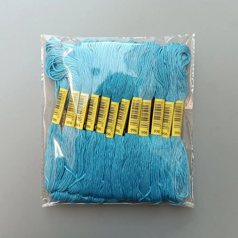 독특한 크로스 스티치 실 폴리에스터 면 그라데이션 컬러 플로스 바느질 실 24개/8미터/6가닥 공예 바느질 도구