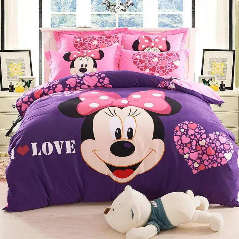 

Snow White Mickey Mouse Daisy Duck cotton four-piece Disney peripheral creative comfortable and soft double bed home textiles