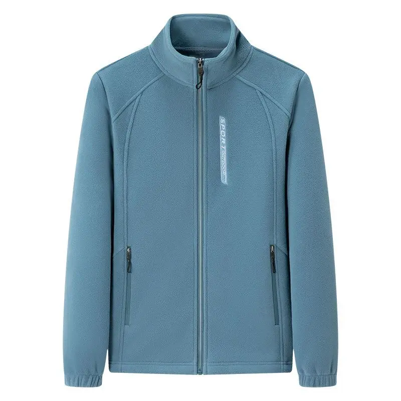 하라주쿠 스트릿웨어 플리스 재킷 솔리드 컬러 캐주얼 루즈핏 풀 지퍼 코트, 힙합 봄 패션 루즈핏 클라이밍 따뜻한 상의