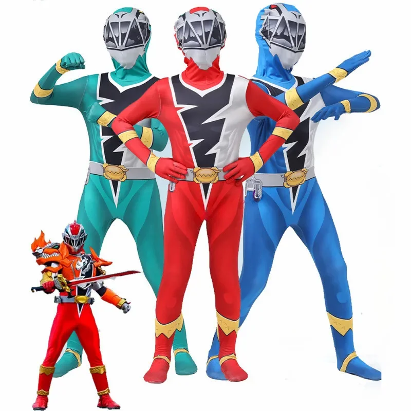 Cosplay Jumpsuit Superhero Cosplay Costume Kids Cosplay Costume Anime Cosplay Kids Ranger Knight Dragon Team Cosplay Costume Jumpsuit Halloween Party Halloween Carnival Suit