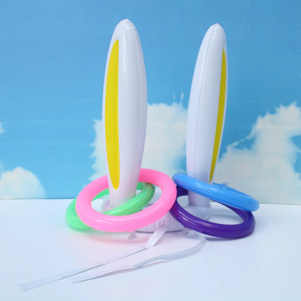 Gioco di pasqua PVC gonfiabile orecchie di coniglio di pasqua cappello