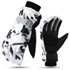 Winter Snowboard Ski Gloves Unisex PU Leather Non-slip Touch Screen Waterproof Motorcycle Cycling Fleece Warm Snow Sports Gloves 1