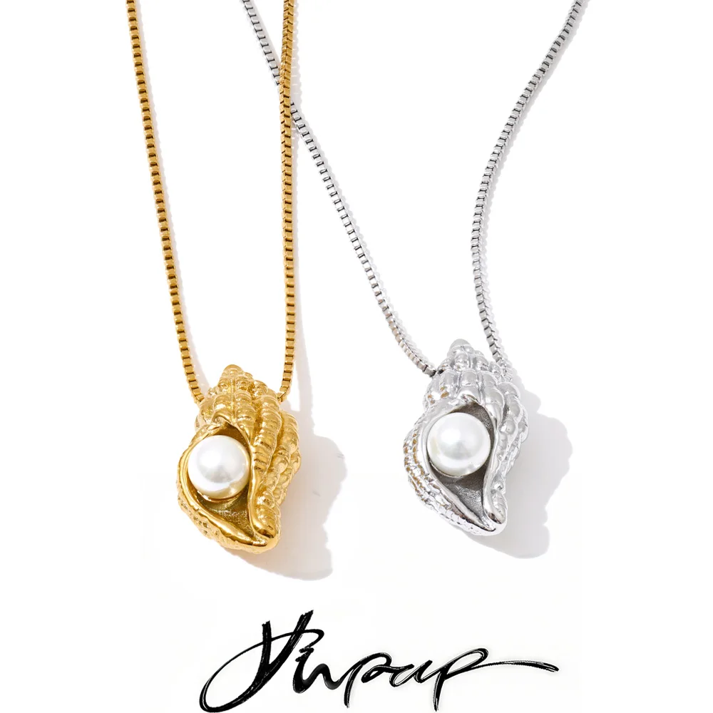 Yhpup Necklace Stainless Steel for Women