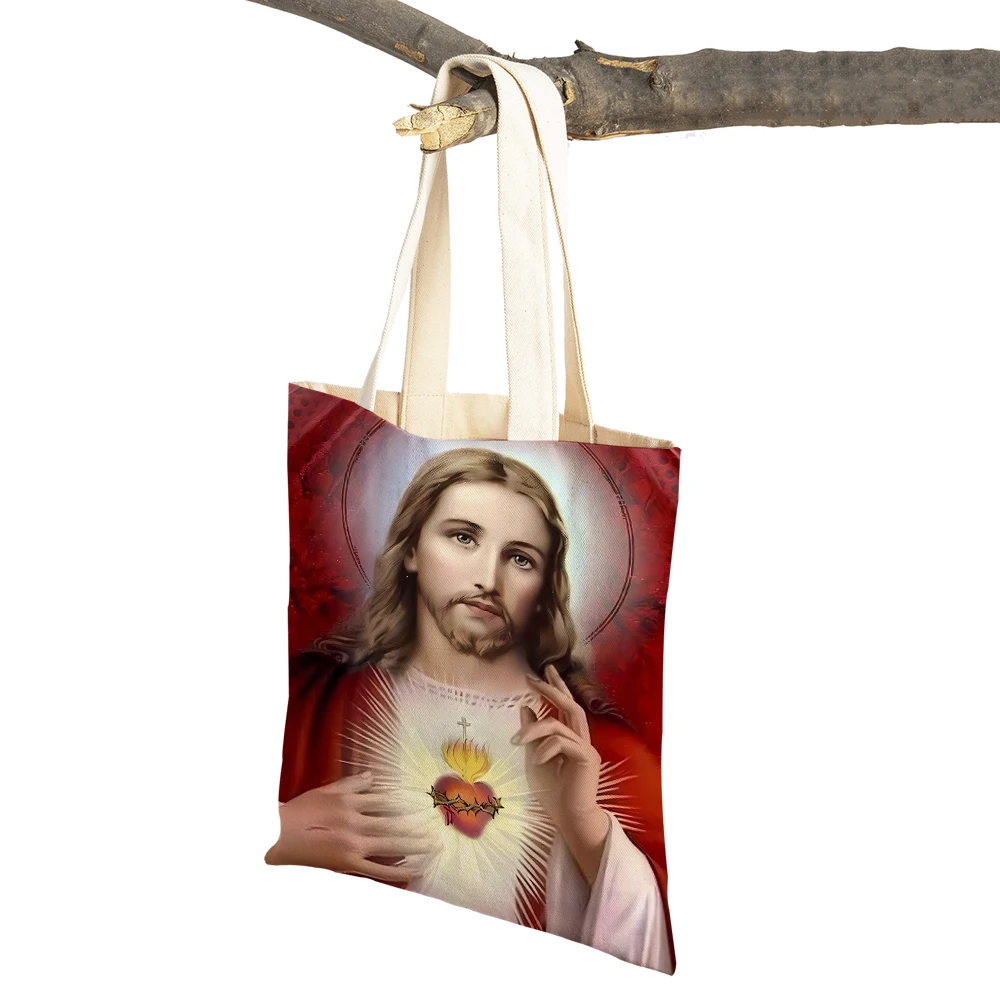 Holy Light Leader Christ Jesus Print Lady Shopper Bag Vintage Tote ...