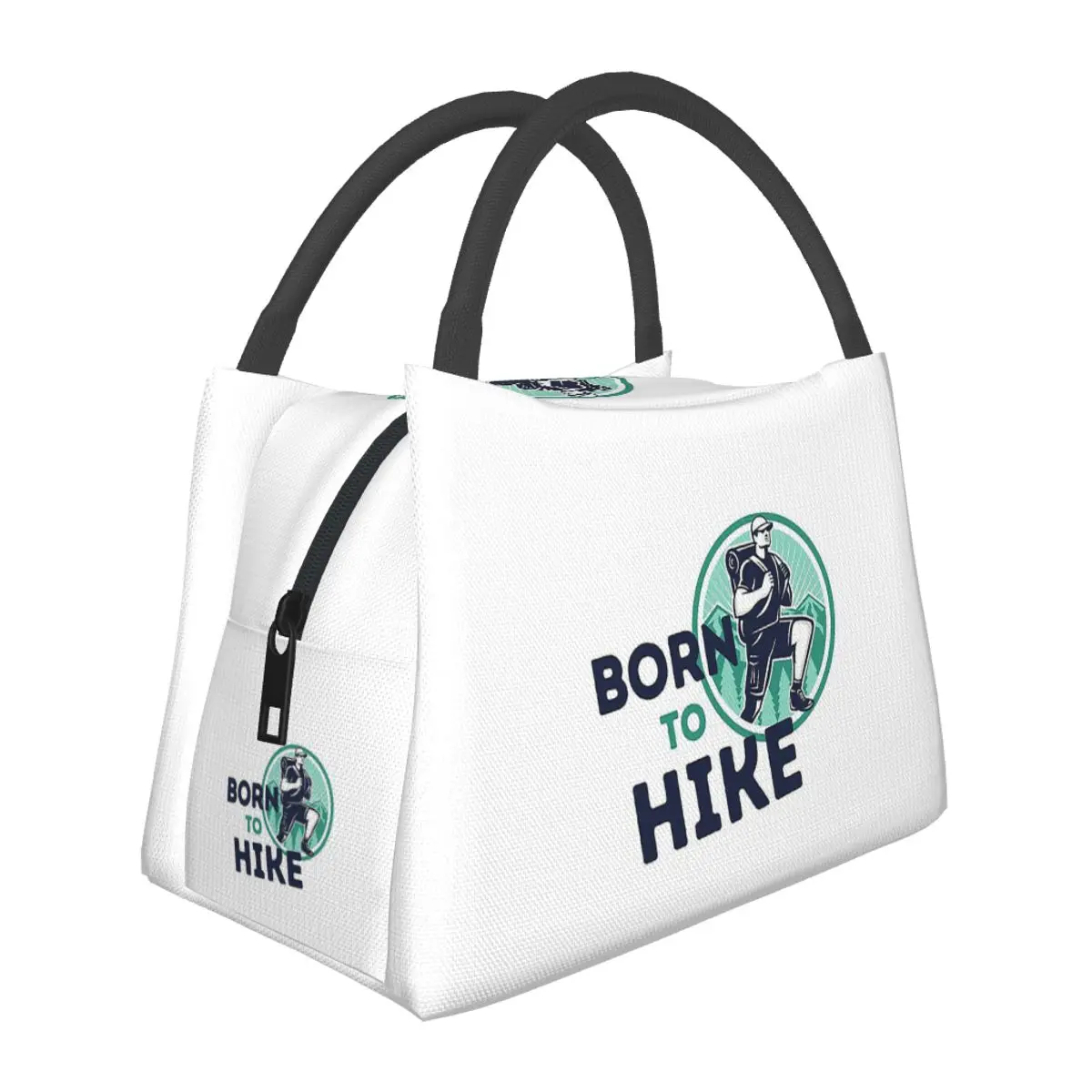 

Born To Hike Lunch Bags Insulated Bento Box Resuable Lunch Tote Picnic Bags Cooler Thermal Bag for Woman Kids Office