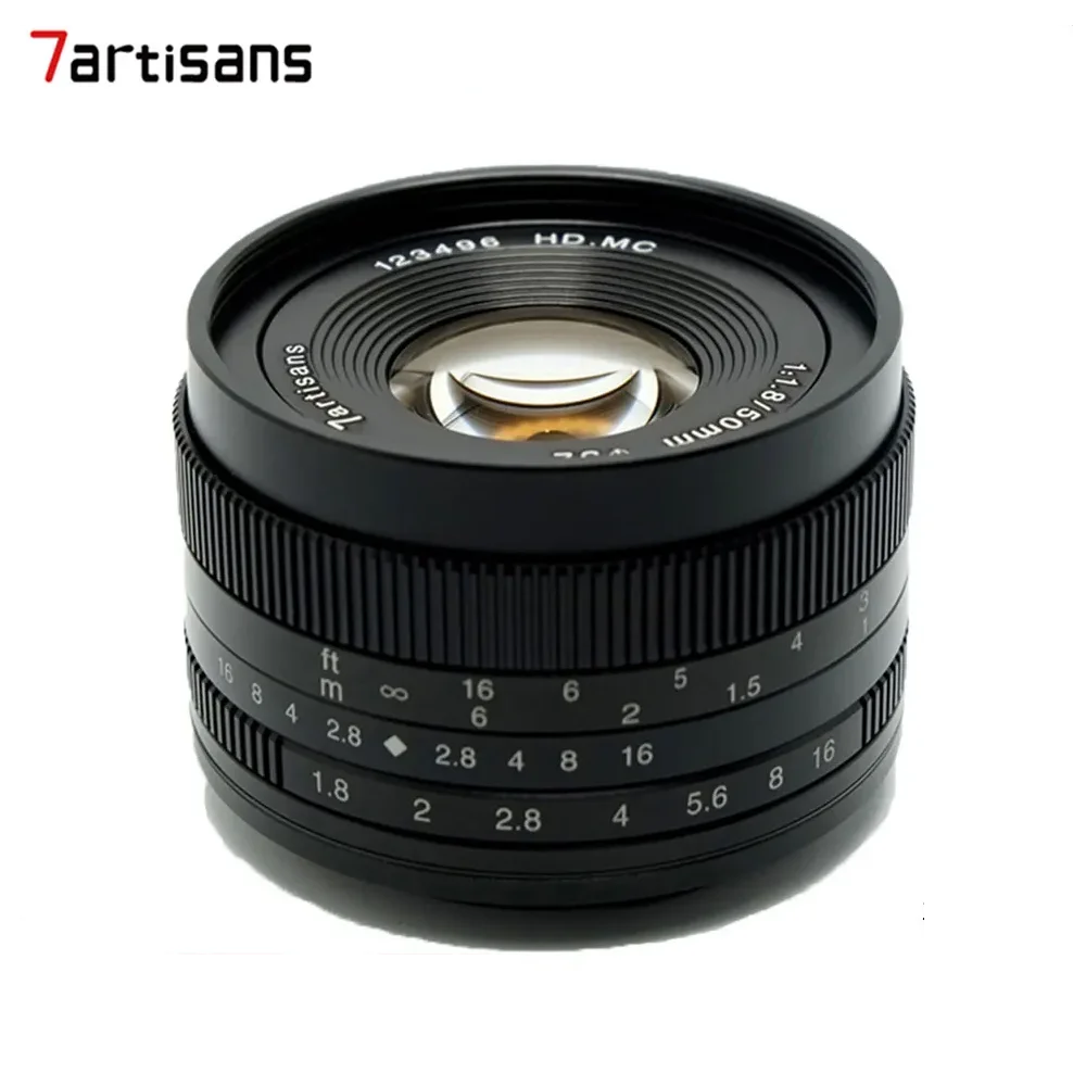 7artisans 50mm F1.8 APS-C Large Aperture Portrait Prime Lens For Sony E Fuji X C