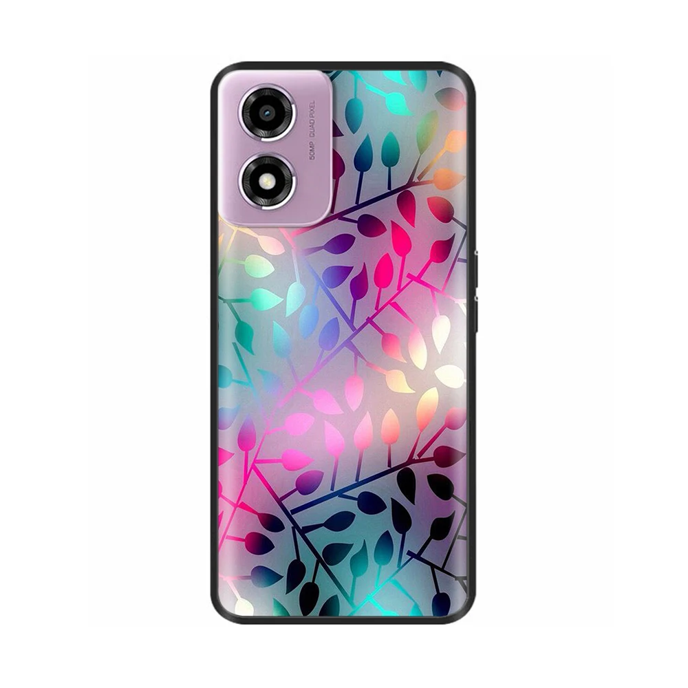 Motorola Moto E14 Soft TPU Silicone Protective Back Cover with Printed Design