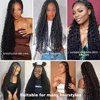 Cheveux tressés humains vague profonde en vrac pour tresser sans trame cheveux tressés bouclés profonds pour tresses Boho cheveux humains vierges brésiliens 5