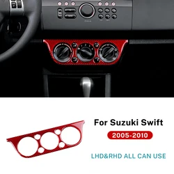 Premium Real Soft Carbon Fiber Sticker for Car Central Control AC Frame (Red Carbon)