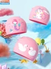Cute Cartoon Children's Swimming Cap Mermaid Pattern Girls Silicone Swim Cap Dinosaur Crab Print Waterproof Swimming Hat for Boy 1