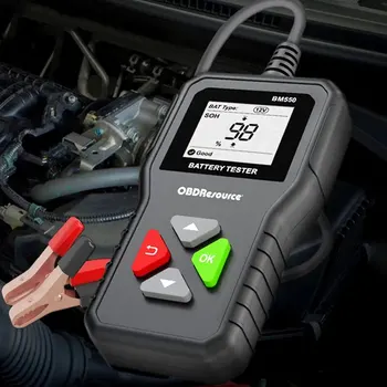 자동차 배터리 테스터, BM550, 6V, 12V, 24V, 100-2000 CCA 배터리 시스템, 자동 배터리 분석기, 자동차 오토바이 배터리 도구 감지