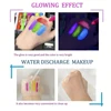 6 Uv Black Light Facial Oil Paint Crayon Set, Black Light Makeup Neon Face and Body Oil Paint Stick Marker Pen for Carnival Halloween Masquerade Makeup 4