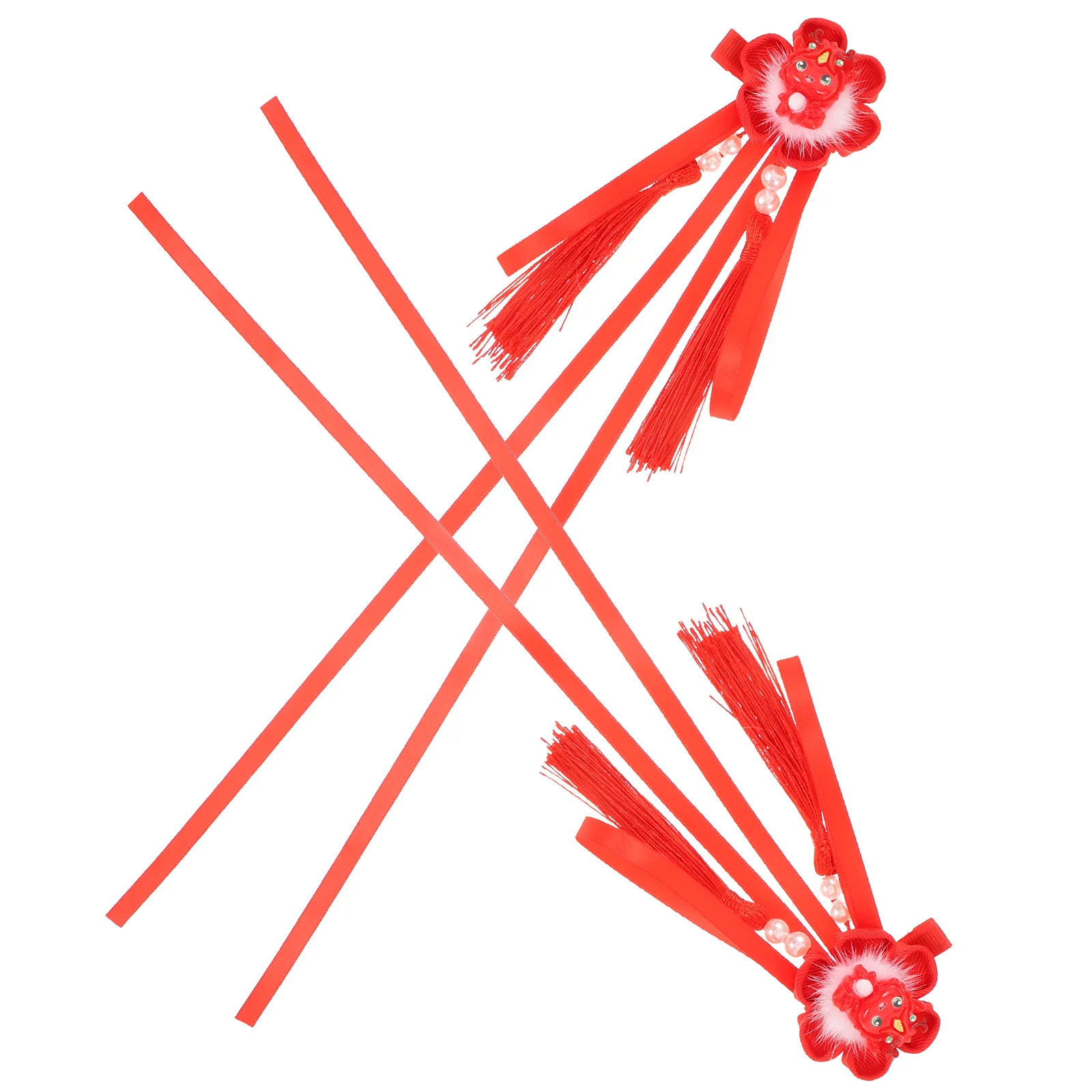

Year of The Dragon Tassel Hairpin Style Tools Clip Accessories for Girls Long Tassels Barrettes Clips Metal Chinese