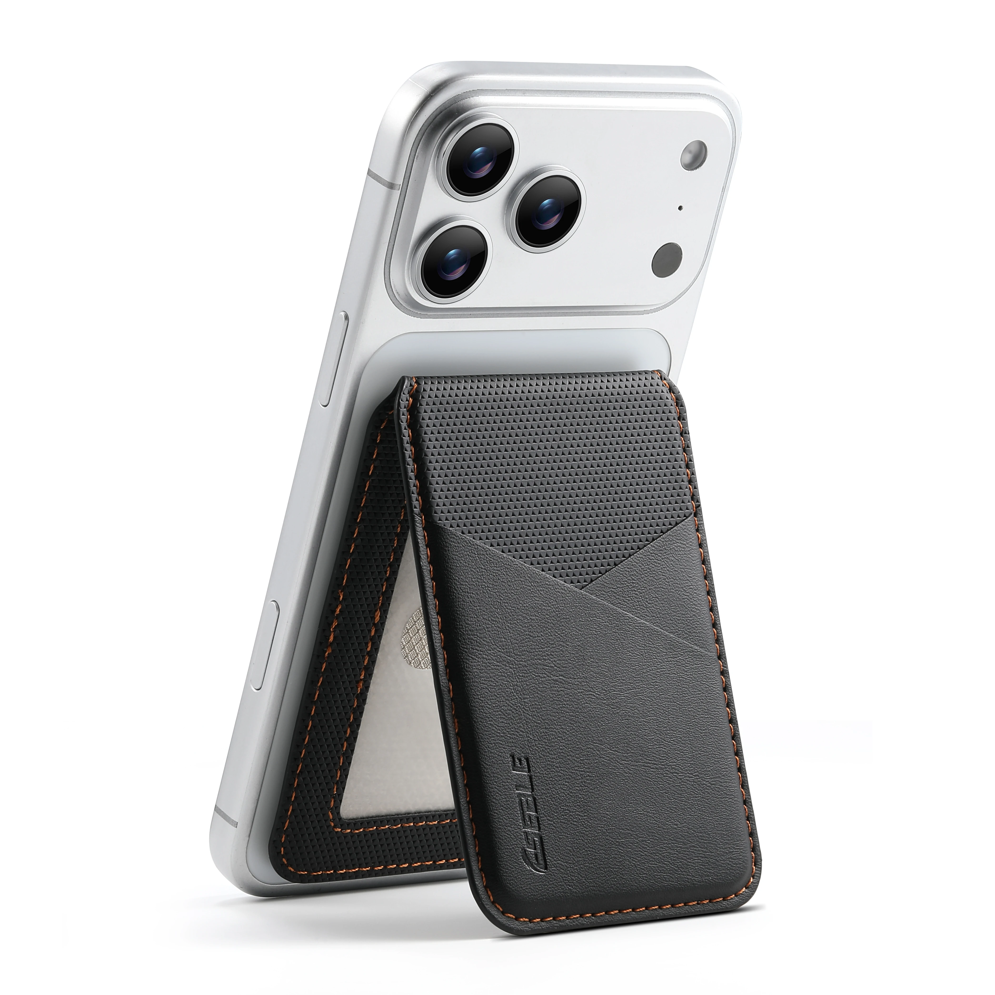 Leather Magnetic Wallet Card Holder with RFID Protection