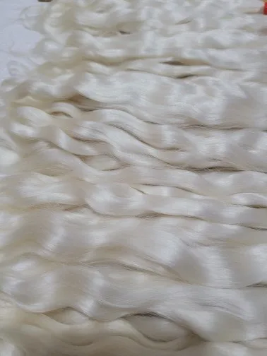 100g high grade Combed mohair pure white strange high doll raw hair raw for toy diy