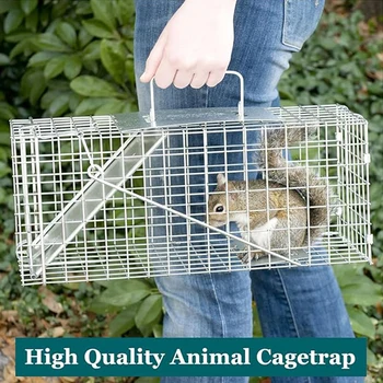 Animal Trap Cage Mousetrap Safe Firm Iron Net,Household Catcher Mouse,For  Humane Rat Trap,Stray Cat Foldable Catch& Animal Resc