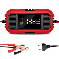 Advanced Digital Smart Charger for Lead - Acid Battery Maintenance (EU Plug)