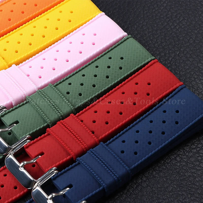 Premium 20mm Waterproof Silicone Sport Wristband – Soft, Durable Rubber Strap